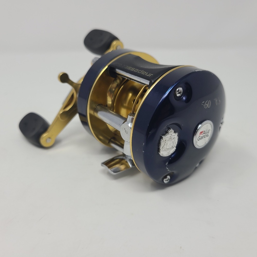Abu Garcia 5600WS Ambassadeur  Baitcasting Fishing Reel Blue Gold Tested